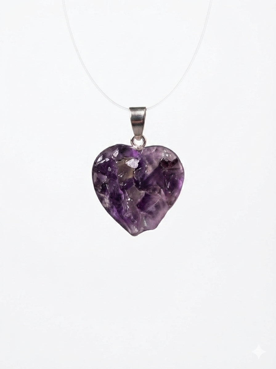 Colgante de Corazon de Amatista - imagen 2