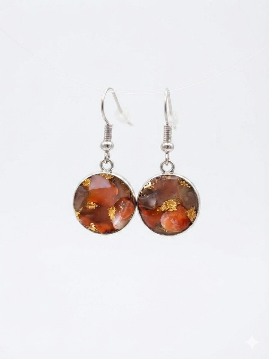Pendientes Piedra Sol con Oro | Luz y Energía Natural - imagen 2